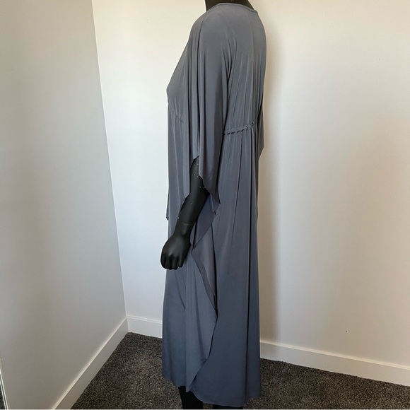 COLDESINA Gray Maxi Gown with Kimono Sleeves Kaftan | O/S - Picture 2 of 7